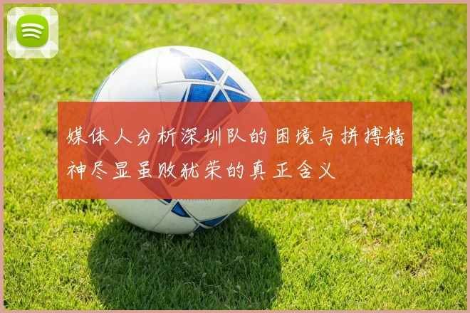 媒体人分析深圳队的困境与拼搏精神尽显虽败犹荣的真正含义